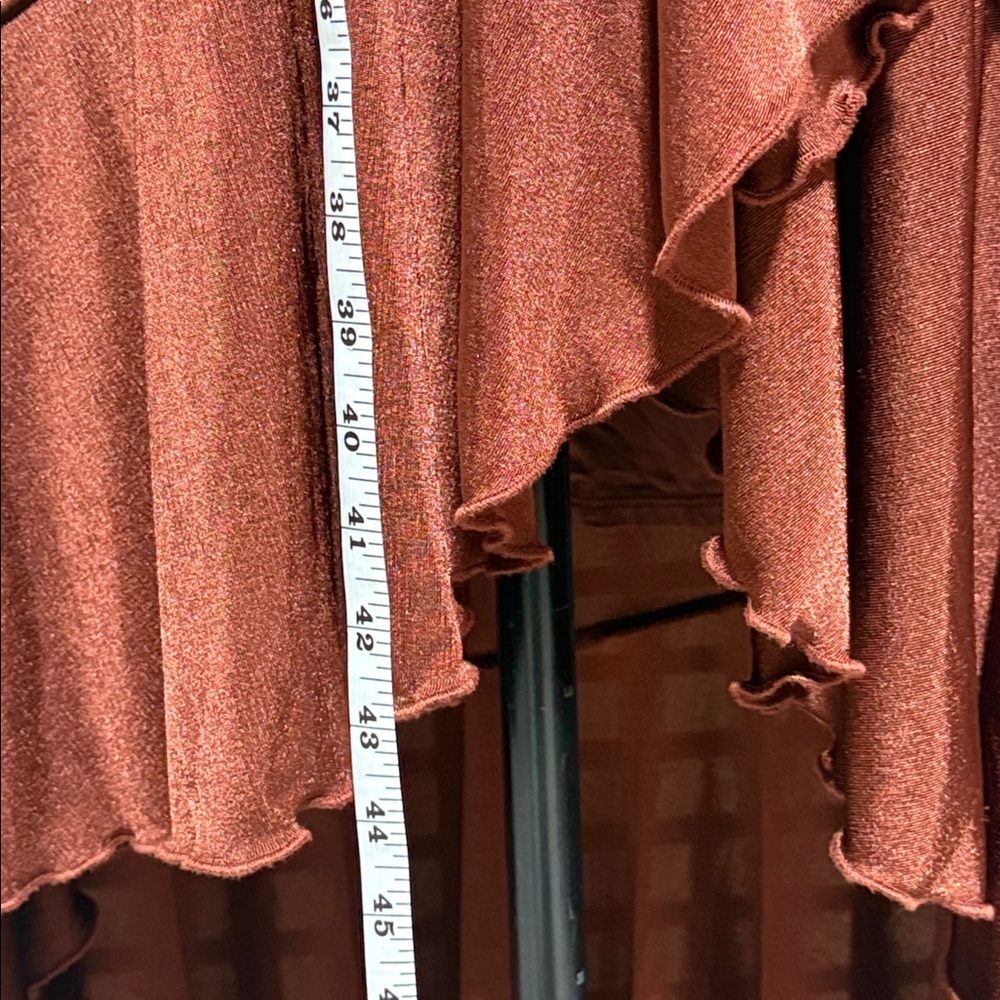 📌 Anthropologie Asymmetrical Ruffled Dress. Size L - Picture 10 of 13